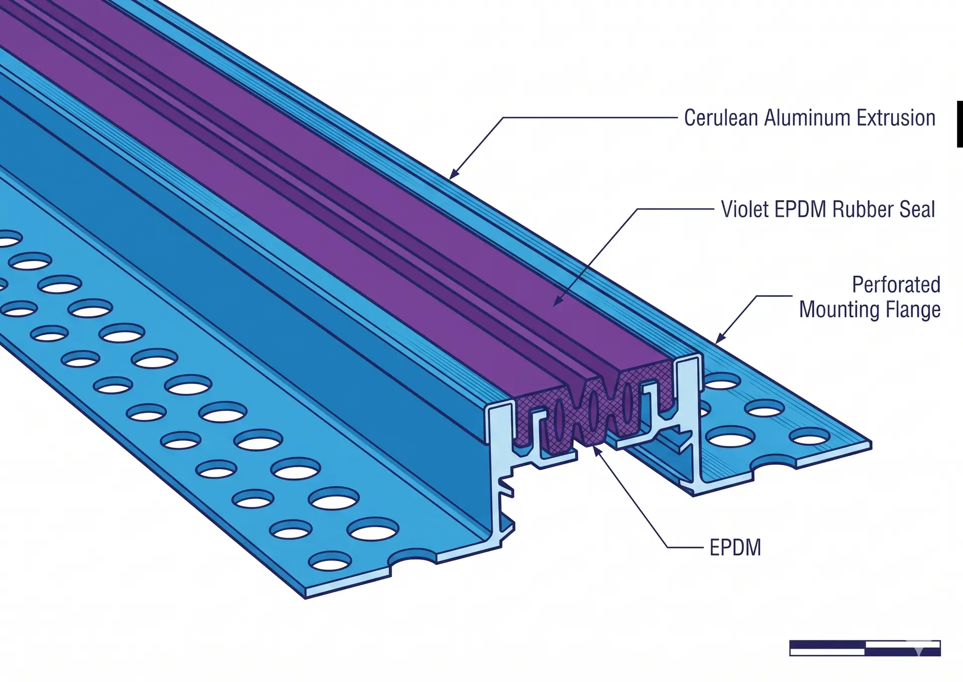 Dseal DuraEdge Seal 2D technical blueprint cross-section drawing