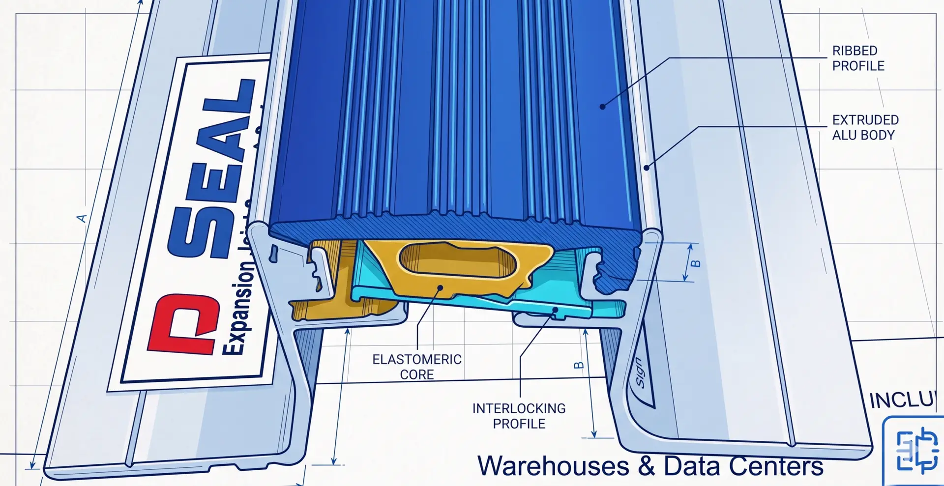 Dseal GatewaySeal 2D technical blueprint cross-section drawing