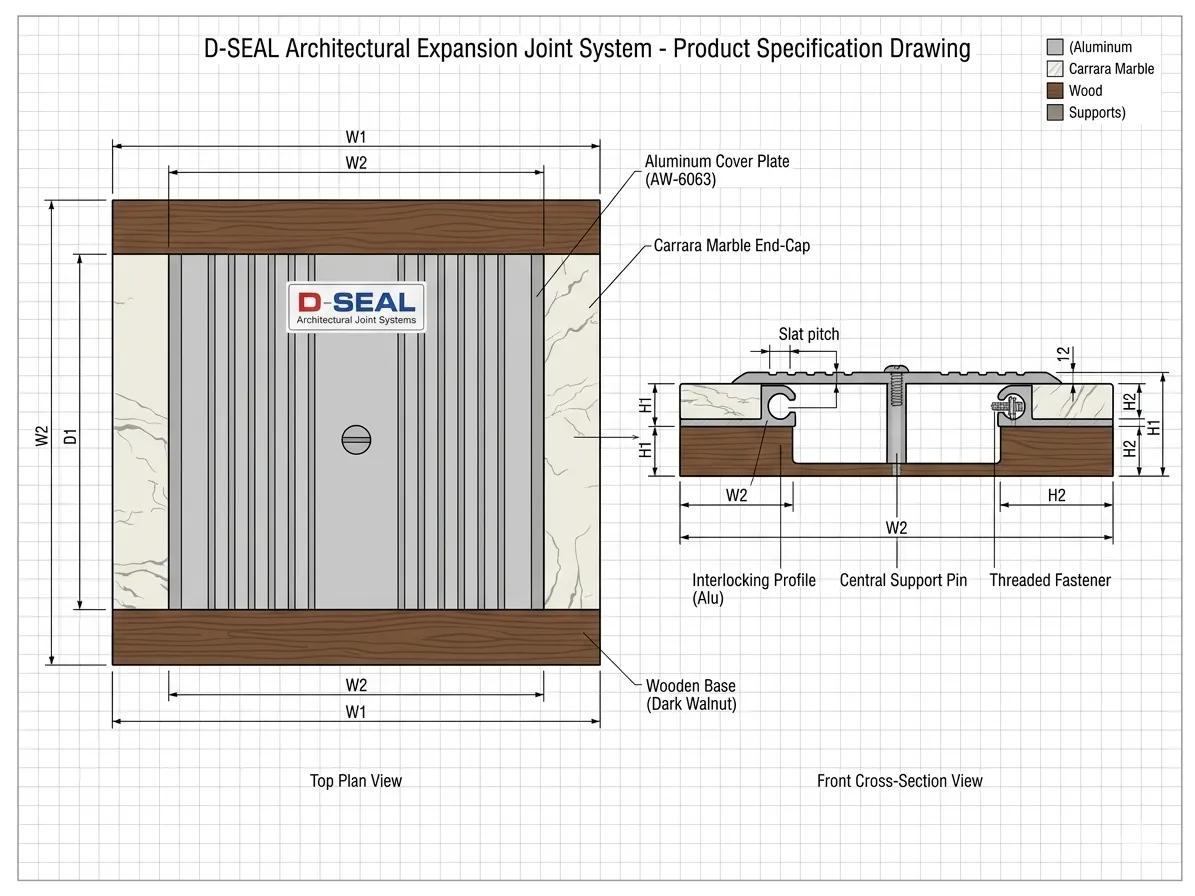 Dseal JackGuard 2D technical blueprint cross-section drawing