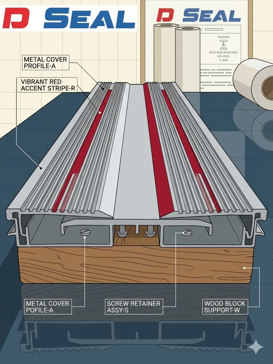 Dseal JointMaster 2D technical blueprint cross-section drawing