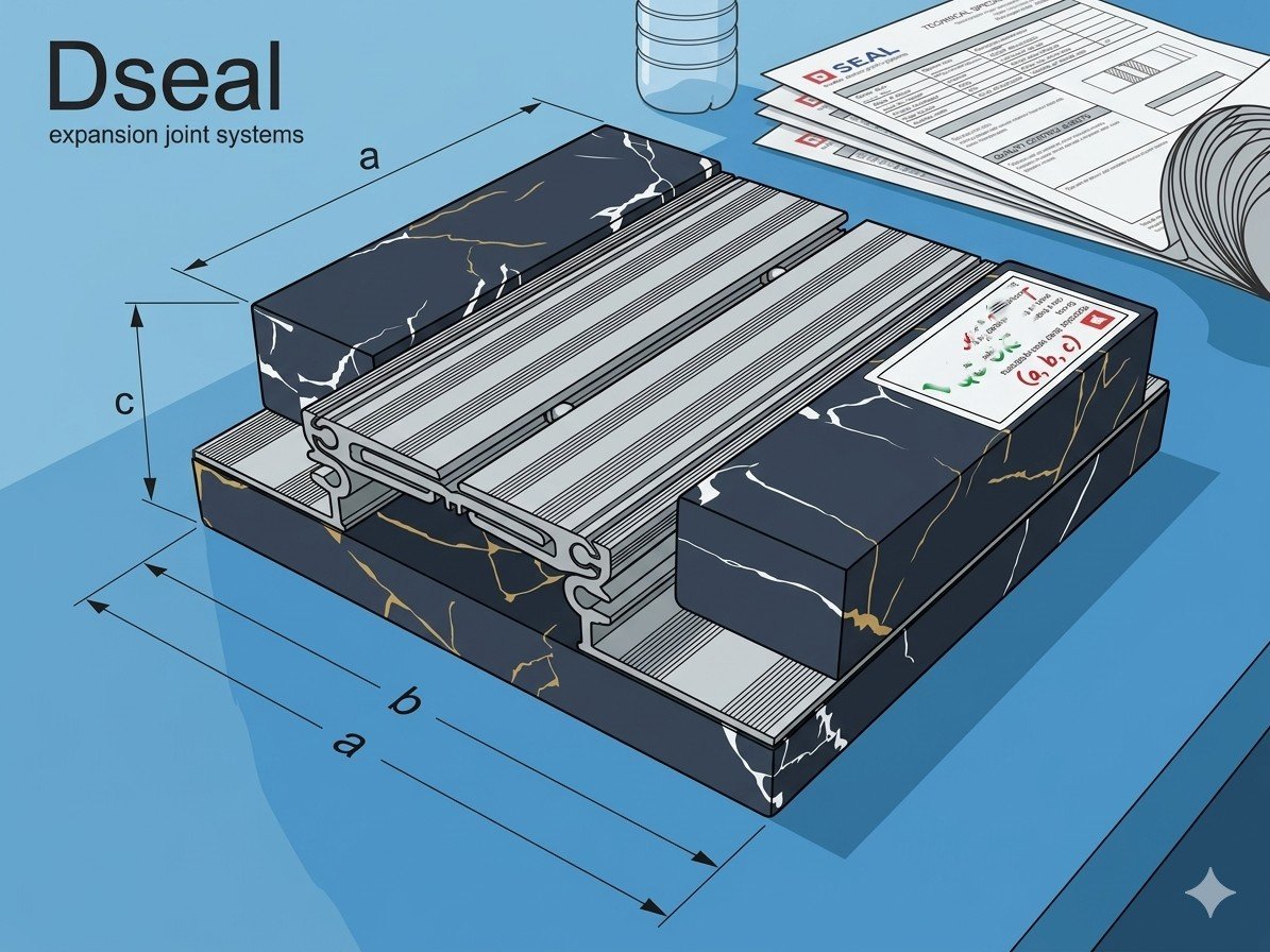 Dseal SeismoGuard 100 2D technical blueprint cross-section drawing
