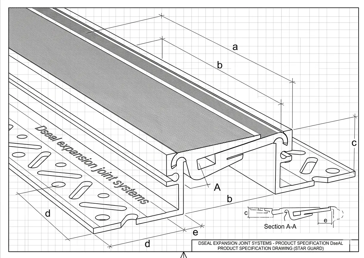 Dseal StarGuard 2D technical blueprint cross-section drawing