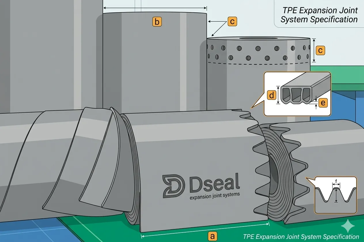 Dseal Roof Seal — TPE 2D technical blueprint cross-section drawing
