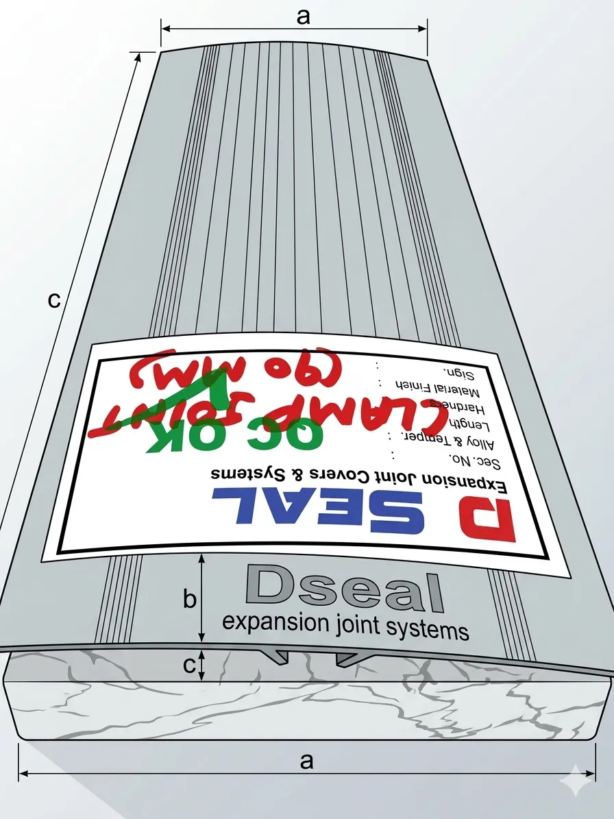 Dseal ClampJoint 2D technical blueprint cross-section drawing