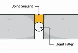 Joint width measurement — clear gap across the joint at the surface